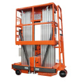 Telescopic double mast aluminum lift 4-14m man lift aerial working platform electro-hydraulic outdoor and indoor